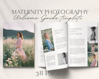 Maternity Photography Welcome Guide Template | Canva Pricing Guide (Digital Download)