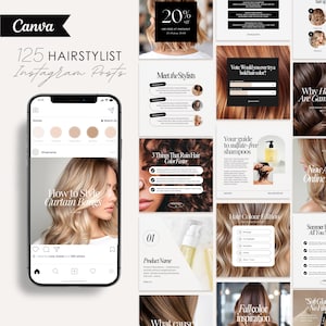 Hair Stylist Instagram Post Template | Hair Beauty Salon Social Media | Hair Care Business Instagram Template | Canva Templates