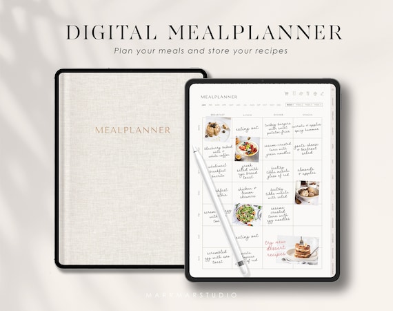 Digital Weekly Meal Planner: GoodNotes iPad Template (PDF)