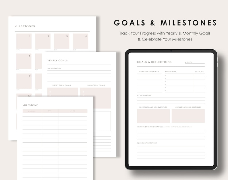 Weight Loss Planner: Fitness, Meal & Body Measurement Tracker (Printable PDF) image 3