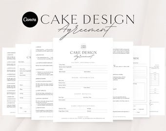 Cake Design Agreement | Baker Contract Template | Editable Business Agreement | Canva