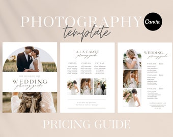 Wedding Photography Pricing Guide: A La Carte Canva Template (Digital Download)