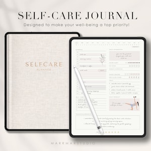 Diario digitale per la cura personale, Diario del benessere, Diario della consapevolezza, Pianificatore GoodNotes, Pianificatore per iPad, Salute mentale, Diario GoodNotes