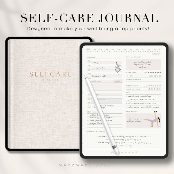 Digital Self Care Journal, Wellness Journal, Mindfulness Journal, GoodNotes Planner, iPad Planner, Mental Health, GoodNotes Journal