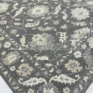 Natural Grey Hand knotted Oushak Area Rug for Living Room, Bedroom, Office, Kids Room .....(Quick ship)