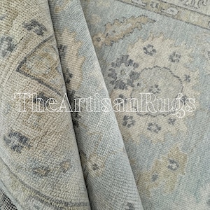 Heirloom Oushak Hand Knotted Wool Area Rug, Multicolored Floral Design