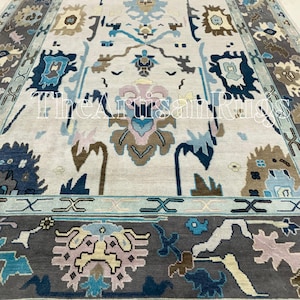 10x14 ft Stock New style multicolor oushak Hand knotted Area Rug for Living Room, Bedroom, Office, Kids Room .....(Quick ship)