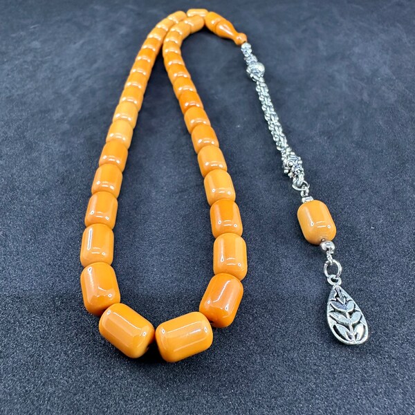 Best Quality Bakelite, Faturan, Catalin Amber 33 Beads, Tesbih, Tasbih, Misbaha, Tasbeeh, Prayer Beads, Masbaha, Sibha, Sebha, Tusbah