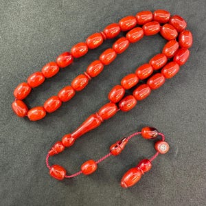 Handcrafted Bakelite 33-Bead Tasbih: Worry Beads