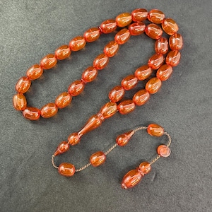Handcrafted Bakelite 33-Bead Tasbih: Worry Beads