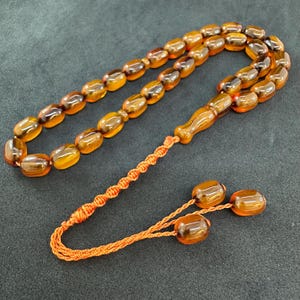 Bakelite 33-Bead Tasbih: Worry Beads, Macrame Tassel