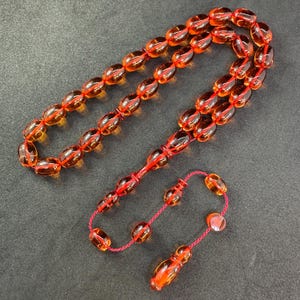 Handcrafted Bakelite 33-Bead Tasbih: Worry Beads
