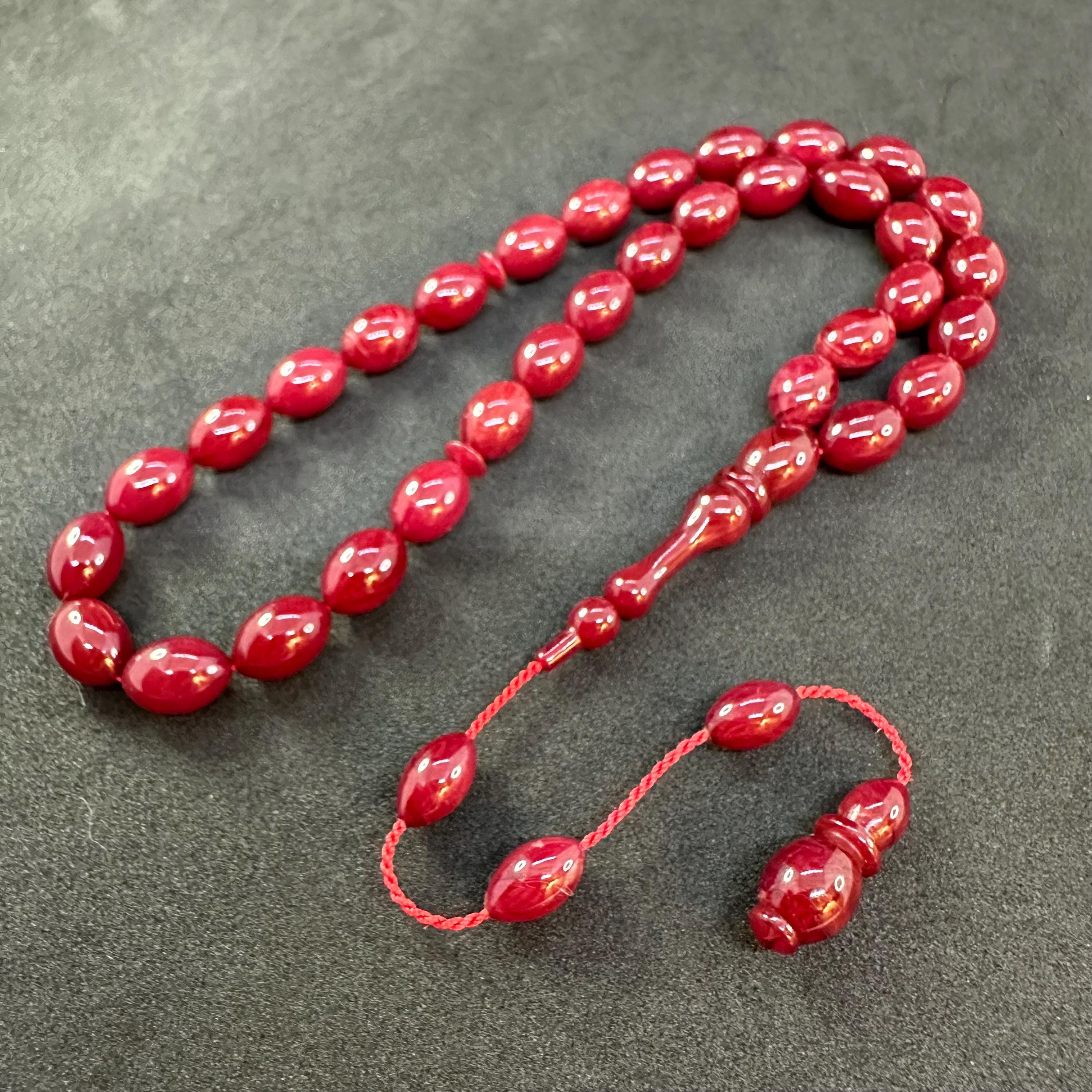 Completely Handmade, Graceful Size, Original Bakelite 33 Beads