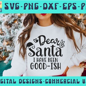 Caro Babbo Natale, sono stato buono SVG PNG Pdf, Natale Svg POD, Babbo Natale Svg, Natale divertente Svg, Babbo Natale Svg, Maglione di Natale Png, Inverno Svg