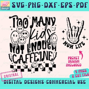 Too many kids Svg, PNG , Pdf, Dxf, Eps, Jpg, DTG Instant download by Joy7design
https://www.etsy.com/ie/shop/Joy7design