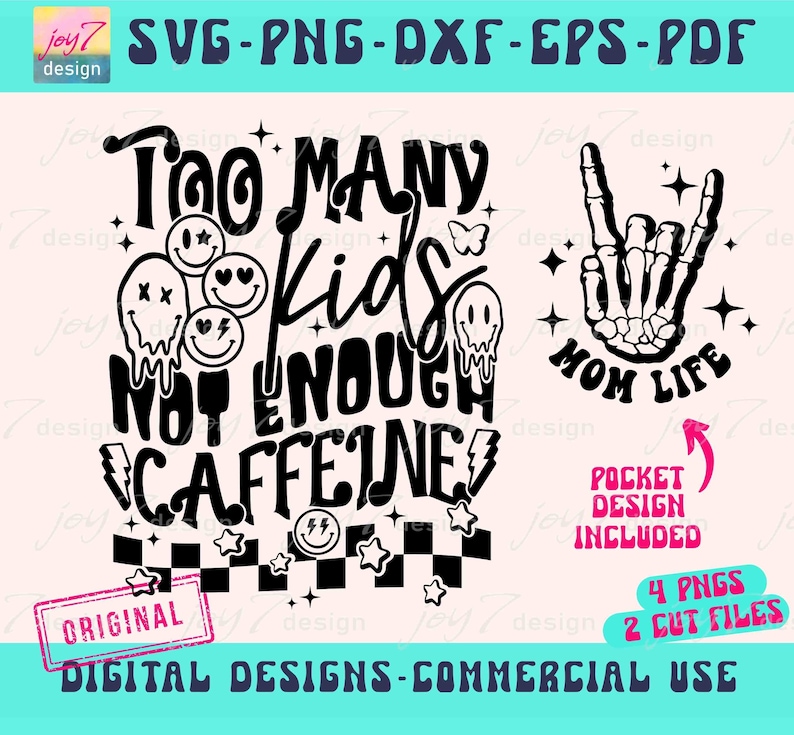 Too many kids Svg, PNG , Pdf, Dxf, Eps, Jpg, DTG Instant download by Joy7design
https://www.etsy.com/ie/shop/Joy7design