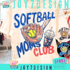 ソフトボールママクラブ PNG トレンディなゲームデー落書きボーラーママシャツ オリジナルデザイン デジタル