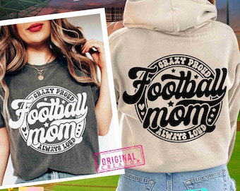 Football Mom SVG PNG: Retro Sports Design (Digital Download)