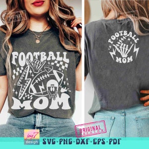 Retro Football Mom SVG PNG Baller Mom Football Game Day Mom deign Funny Football Front and Back Svg Aesthetic Cut File& Sublimation Original image 6