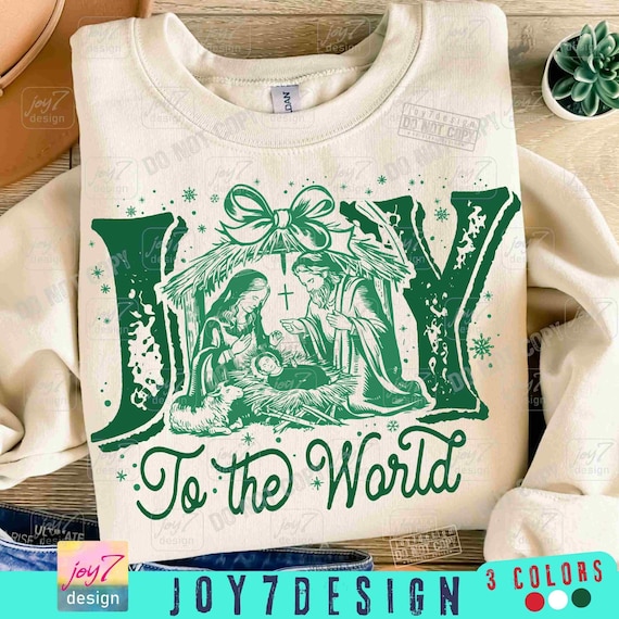 Joy To The World PNG Christian Christmas Nativity Scene Png Retro Christian Png Merry Christmas Christian design Retro Faith God PngORIGINAL