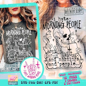 Esqueleto de café sarcástico SVG PNG Odio a la gente de la mañana Cafeína Svg Esqueleto Snarky Svg Archivo de corte Retro Png Divertido Png Sublimación ORIGINAL
