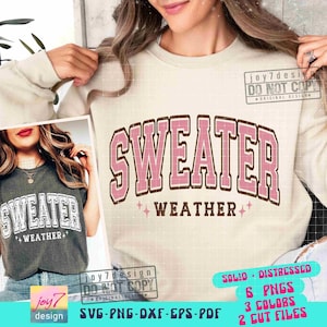 Sweater Weather SVG PNG Christmas Svg Winter Svg College Svg Christmas Jumper Svg Retro Sublimation Png Merry Christmas Svg CutFile ORIGINAL