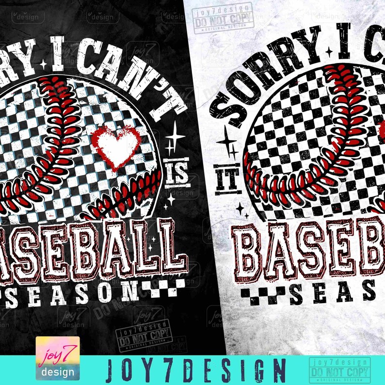 Sorry I Can't It's Baseball Season PNG Retro Checkered Baseball Png Baseball Game Day shirt Baseball Mom Png Trendy Baseball Team ORIGINAL image 2