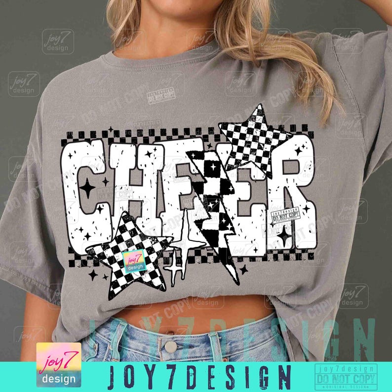 Animadora retro PNG Camiseta de animadora a cuadros retro PNG Animadora de moda PNG Competencia de animadoras divertidas PNG Mamá animadora PNG Equipo de animadoras popular ORIGINAL imagen 5