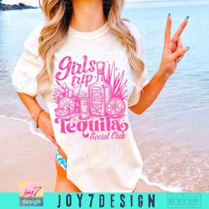 Girls Trip Tequila Social Club PNG Funny Summer Girls Trip Tequila Retro Summer Png Girls Weekend Retro Summer Beach Shirt design ORIGINAL image 6