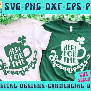 St Patricks Day Beer Shenanigans SVG PNG: Irish Pub Shirt Design (Digital Download)