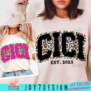 CICI Leopard Print PNG Cici Est New Cici Shirt Png Favorite Aunt Png Gift for Grandma Cici Cheetah print Png Mothers Day SublimationORIGINAL