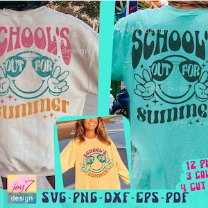 La scuola è finita per l'estate SVG PNG Insegnante Estate Svg Ultimo giorno di scuola Svg Ciao vacanze estive Svg Insegnante Vacanze estive Sublimazione estiva immagine 1