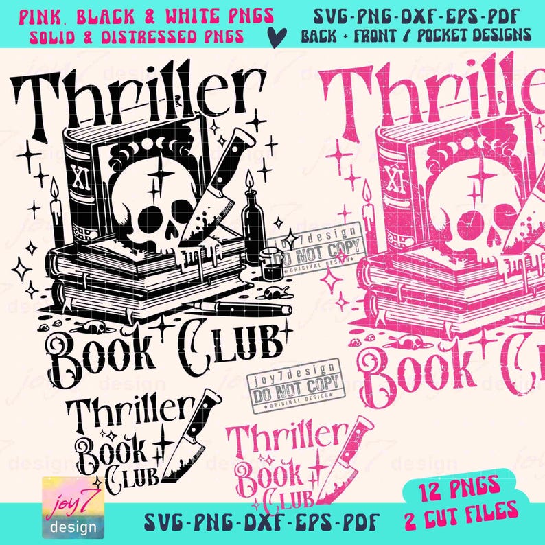 Thriller Book Club SVG PNG Book quote Svg Bookish Png Book lover gift Svg Horror Funny Adult Png Book Cricut Svg Reader Sublimation ORIGINAL image 2