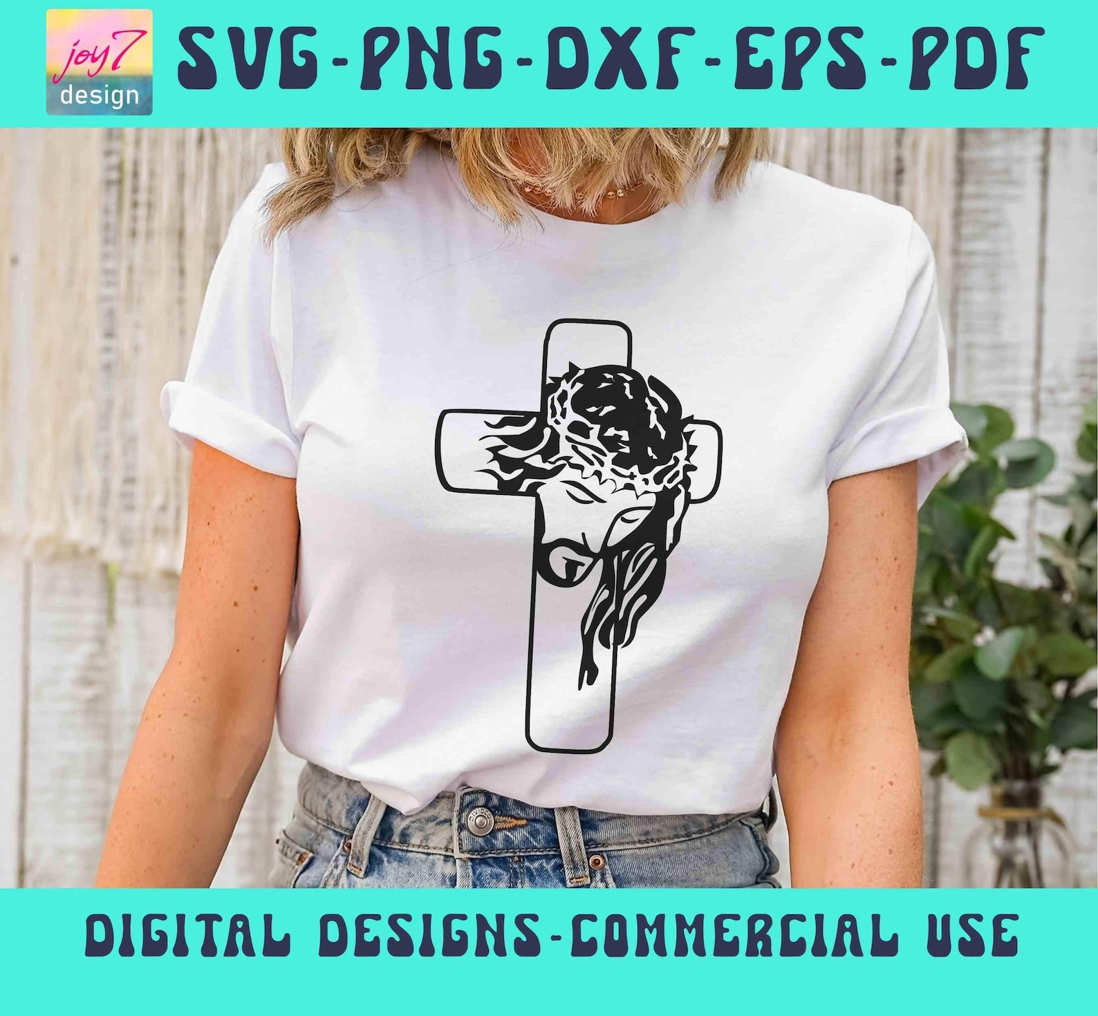 Jesus Cross SVG PNG, Jesus Cut File, Crucifix Svg, Christian Cross Svg ...