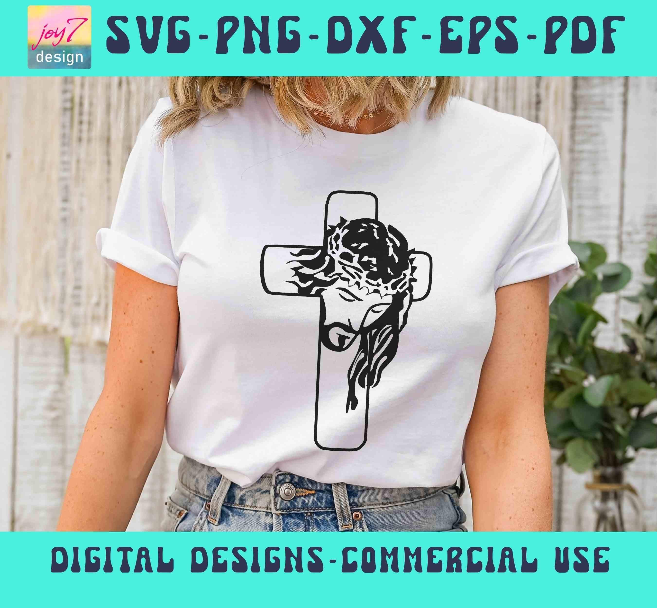 Jesus Cross SVG PNG, Jesus Cut File, Crucifix Svg, Christian Cross Svg ...