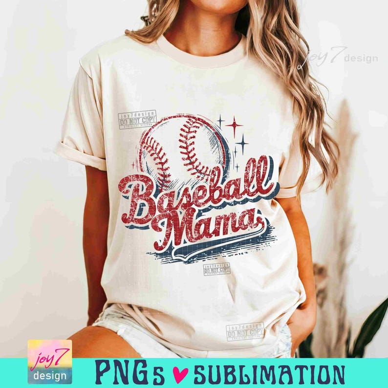野球ママ PNG 野球ママ Png 野球シーズン Png レトロな野球シャツ ビンテージデザイン 野球の試合の日 野球昇華オリジナル 画像 6