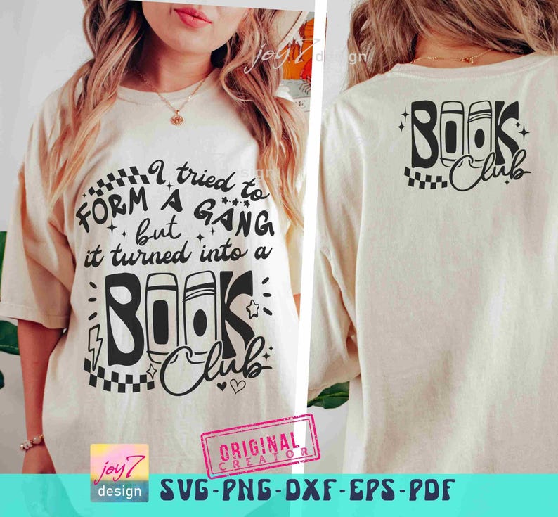Book Club SVG PNG Funny Book Svg Retro Book Png Book lover Svg Book Shirt Svg Book Quotes Svg Booktrovert Retro Teacher Librarian Original image 3