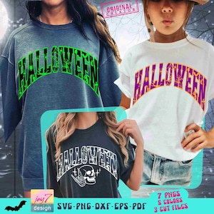 Halloween Varsity PNG SVG Trendy Halloween vibe Svg Crânio assustador de Halloween Mão de esqueleto Universidade de Halloween Sublimação e arquivo de corte Original