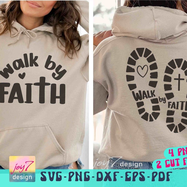 Walk by Faith SVG PNG, Bible verse Svg, Scripture Svg, Faith Svg, Bible Quote Svg Corinthians Svg Religious Svg Popular Christian Easter Svg