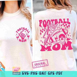 Retro Football Mom SVG PNG Baller Mom Football Game Day Mom deign Funny Football Front and Back Svg Aesthetic Cut File& Sublimation Original image 5