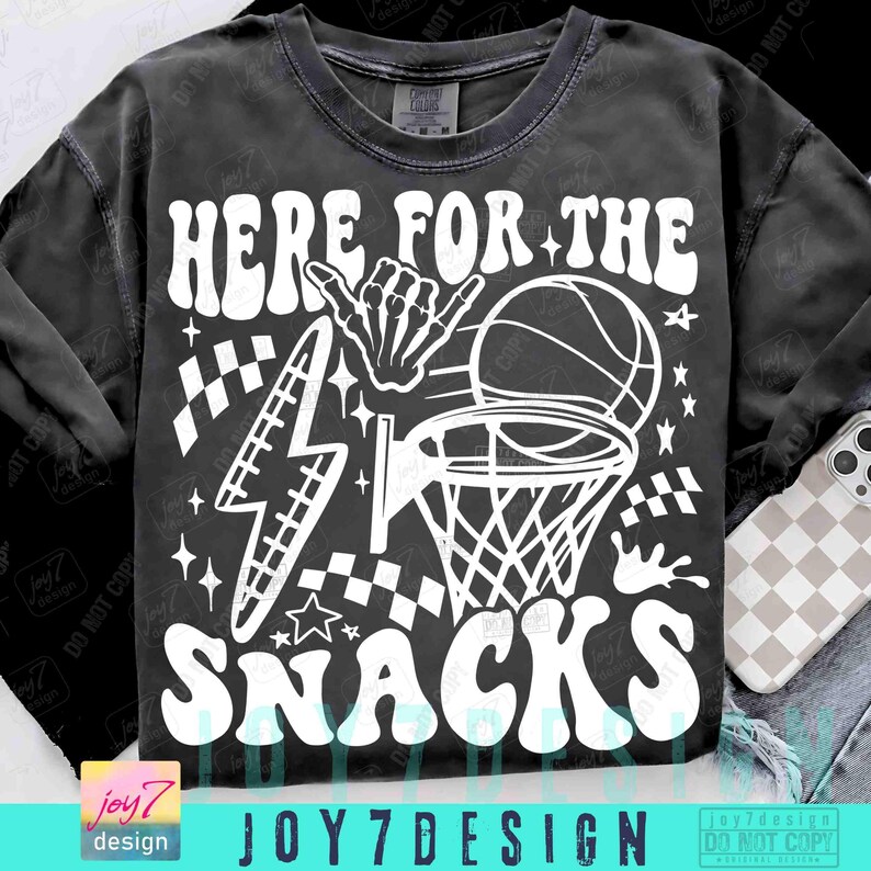 Basketball Season Here For The Snacks Funny PNG SVG Basketball Svg Basketball Game Day Basketball Quote Svg Retro Basketball Team ORIGINAL image 5