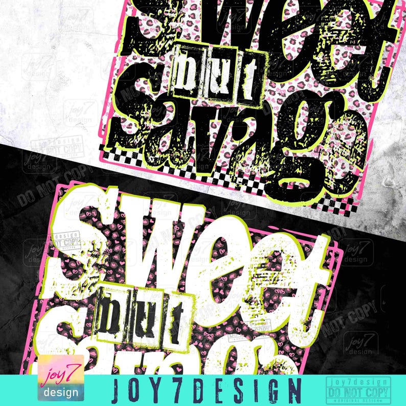 Sweet But Savage Snarky PNG Sassy Sarcasm Funny Womens Png Retro Checker Trendy Sarcastic quote Cheetah Print Sarcasm Funny Mom Png ORIGINAL image 2