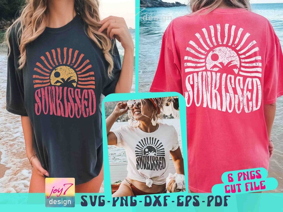 Sunkissed SVG PNG Retro Summer Svg Summer Shirt Svg Retro Beach Svg ...