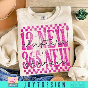 12 New Chapters 365 New Chances PNG New Year Faux Glitter Design (Digital Download) image 4