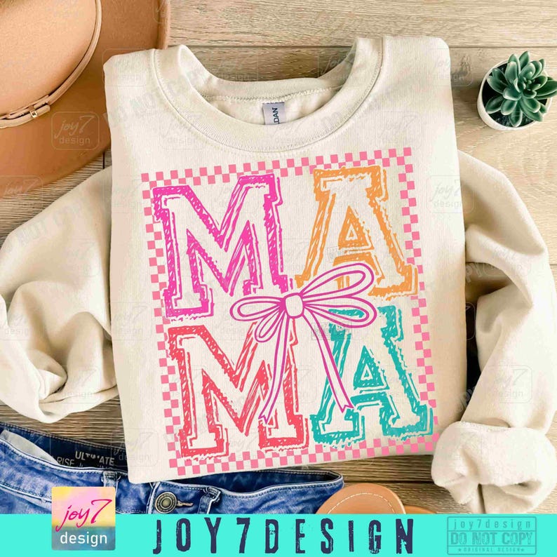 Mama Retro Kariert Coquette PNG Retro Mama Png Muttertag Trendige Mama Shirt Design Png Retro Mama Checker Niedliche Mama Coquette Bow ORIGINAL Bild 6