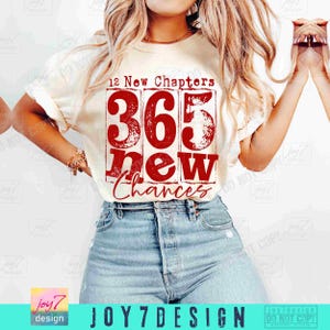 Happy New Years 12 New Chapters 365 New Chances PNG Simple New Years Png New Year Sublimation Png Trendy Retro New Years Eve Shirt ORIGINAL image 6