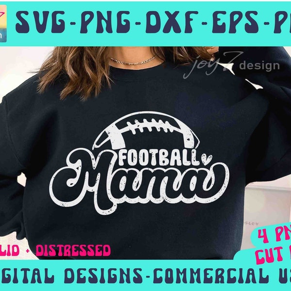 Football Mama SVG PNG, Football Mom Png, Football Svg, Football Mom Shirt Png, Distressed Png, Football Game Day Shirt Svg Football Cut File