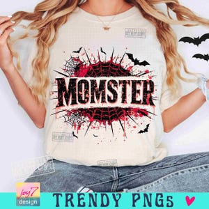 Momster PNG Divertente Halloween Mamma Png Divertente Halloween Mamma Png Mamma Spettrale Divertente Mamma Maglietta di Halloween Png Spaventoso Halloween Vibrazioni spettrali ORIGINALE immagine 5