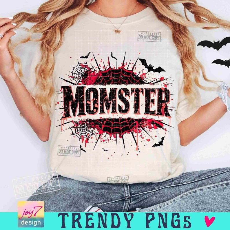 Momster PNG Divertente Halloween Mamma Png Divertente Halloween Mamma Png Mamma Spettrale Divertente Mamma Maglietta di Halloween Png Spaventoso Halloween Vibrazioni spettrali ORIGINALE immagine 5