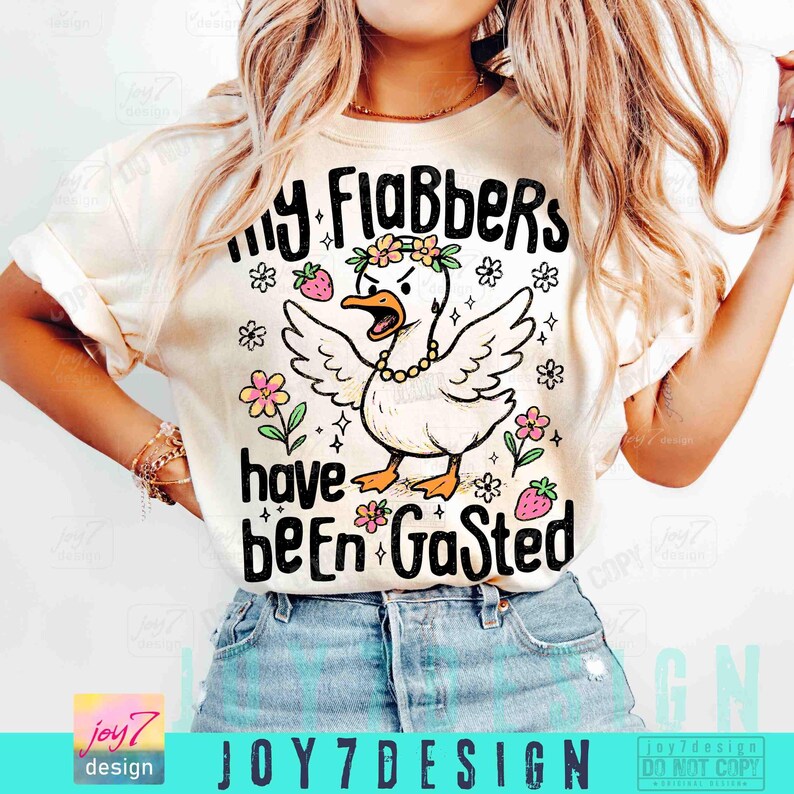 Mis flabbers han sido gaseados Ganso gracioso PNG Ganso sarcástico Humor PNG Regalo de broma Ganso grosero Estado de ánimo Animal sarcástico Actitud Humor adulto ORIGINAL imagen 3